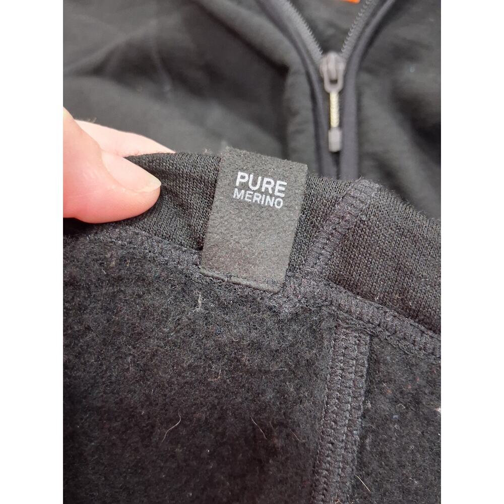 Icebreaker Women's Merino Wool Long Sleeve 1/2 Zip Fitted Thermal Top Sz L Black - Picture 9 of 11